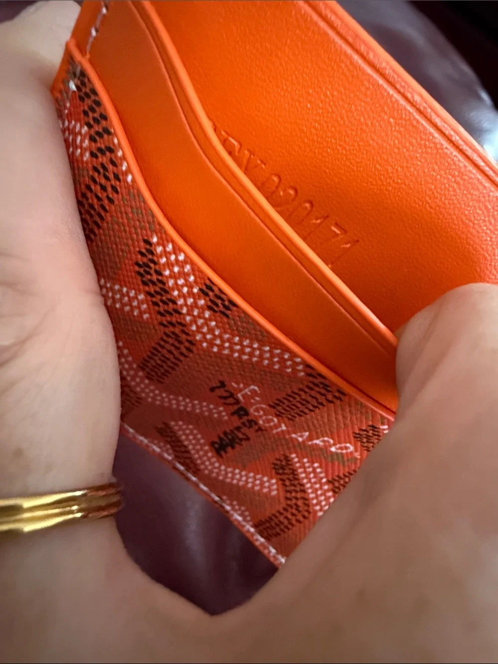BRAND NEW Goyard Vibrant Orange Card Holder